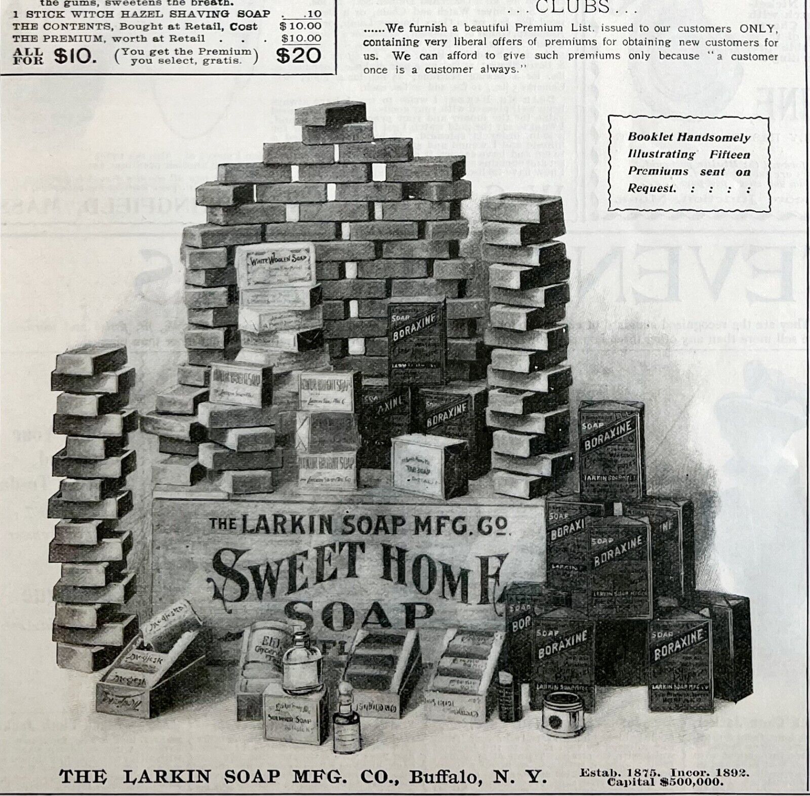 Larkin Soap & Furniture Buffalo NY 1897 Advertisement Victorian Full Page DWII6