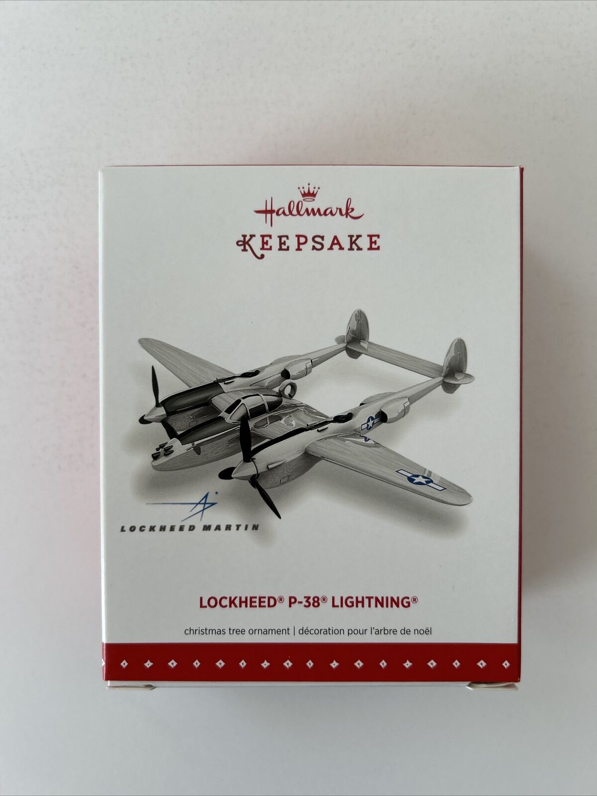 Hallmark Keepsake Ornament LOCKHEED P-38 LIGHTNING Die Cast Metal 2015 NEW