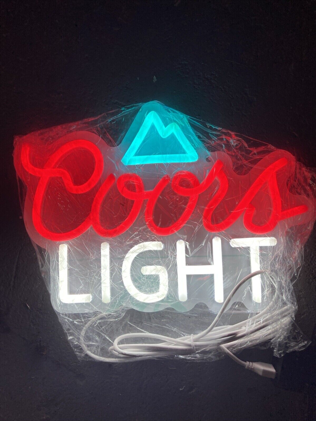 Coors Light Beer LED Bar Sign Man Cave Tiki Neon Signs Lights 8x11”