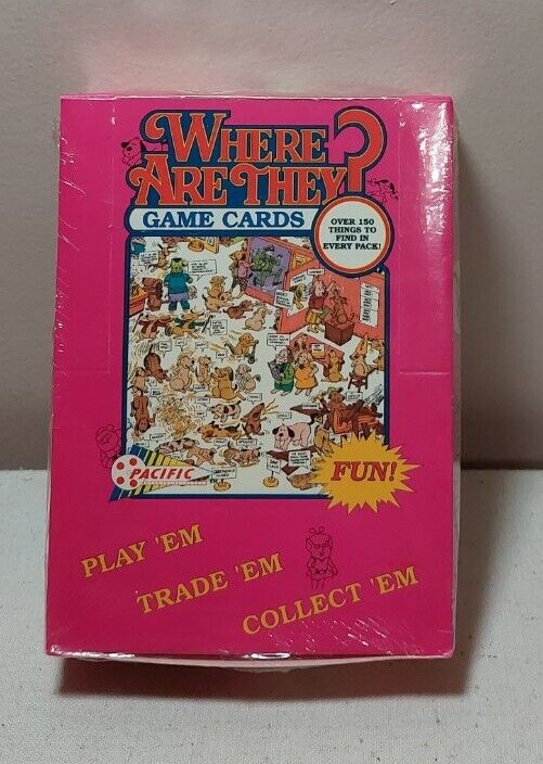 1992 WHERE ARE THEY? Game Cards 1992 Pacific Trading Sealed Box of 36 Packs NOS