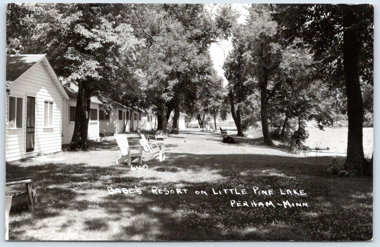 Postcard RPPC MN Perham Minnesota Babe\'s Resort On Little Pine Lake R56