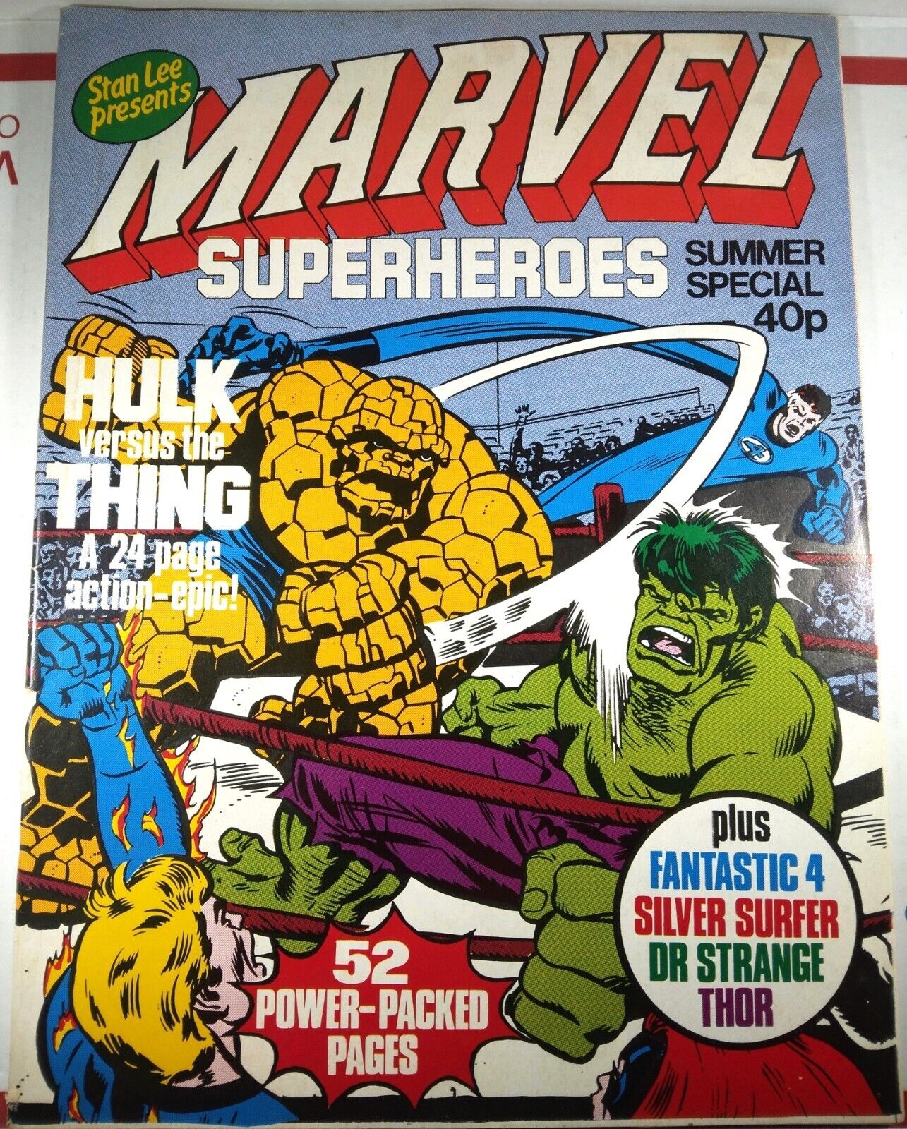 🟢💥 MARVEL SUPERHEROES SUMMER SPECIAL #1 UK 1979 INCREDIBLE HULK VS THING THOR