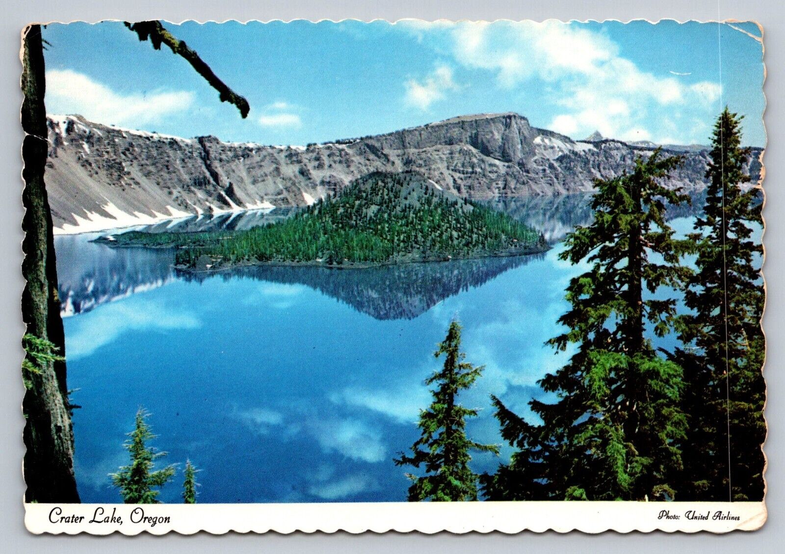 Postcard Oregon Crater Lake Wizard Island 1978 6x4 Chrome F827