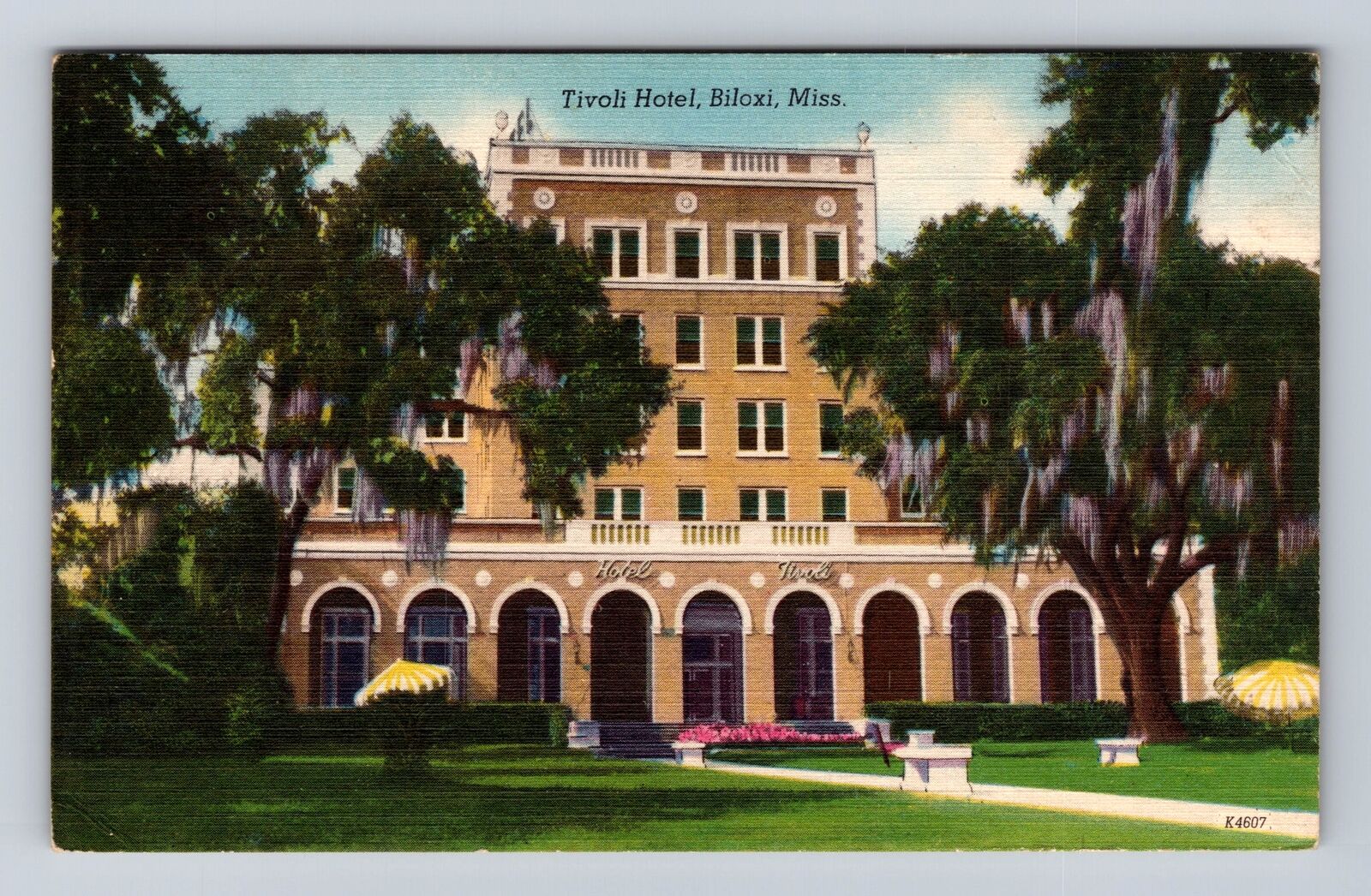 Biloxi MS-Mississippi, Tivoli Hotel Advertising, Antique, Vintage Postcard
