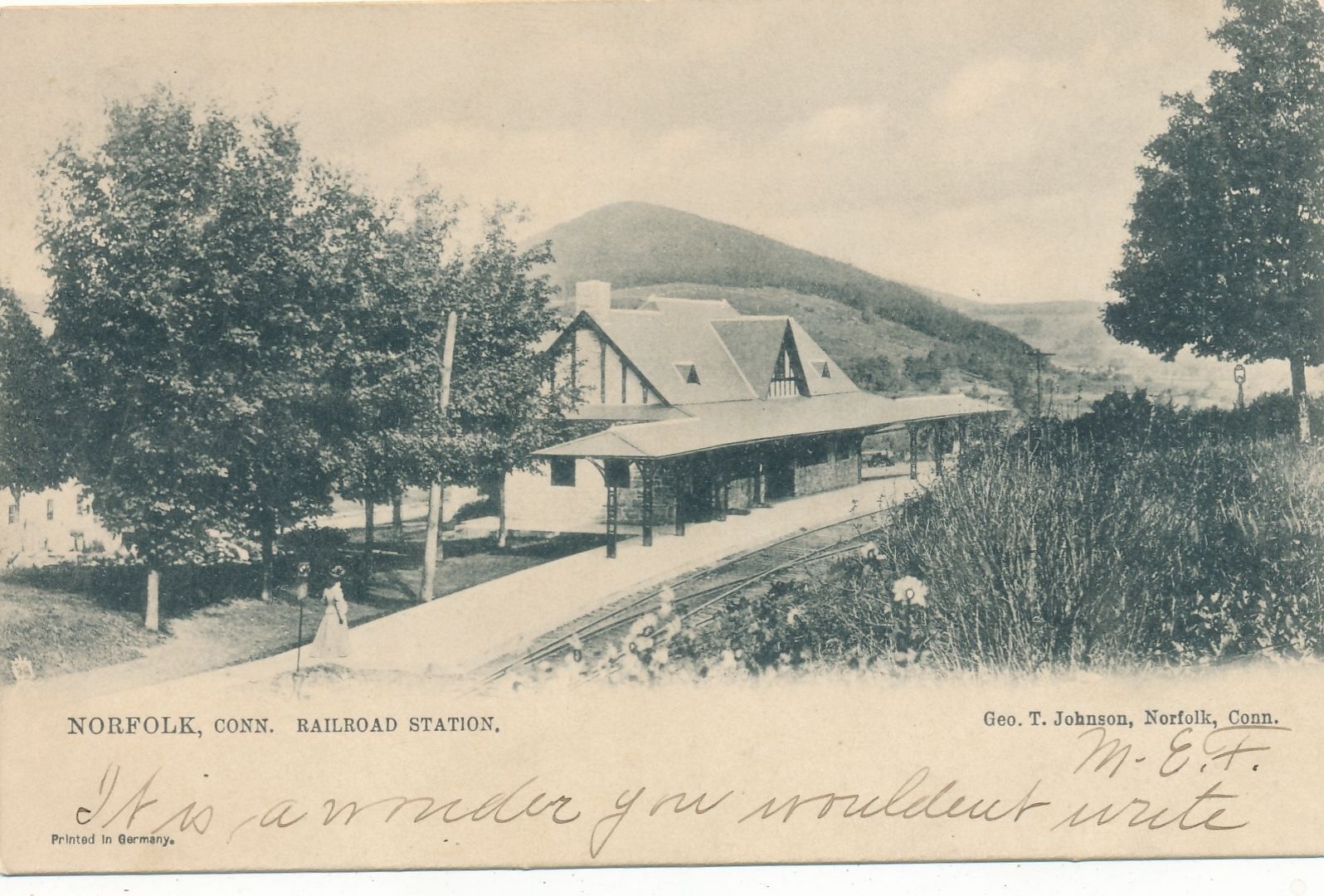 NORFOLK CT - Railroad Station Tuck Postcard - udb - 1906