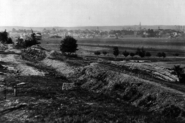 New 5x7 Civil War Photo: Confederate Fortifications with Fredericksburg Beyond