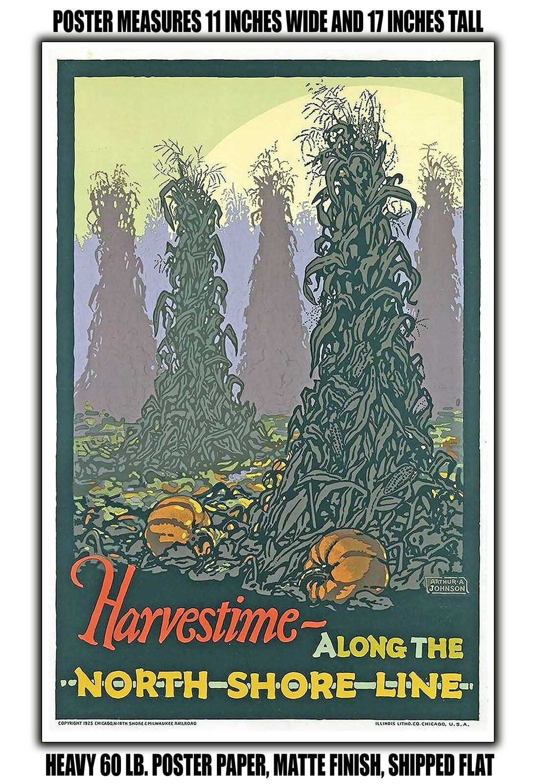 11x17 POSTER - 1925 Harvestime Along the North Shore Line
