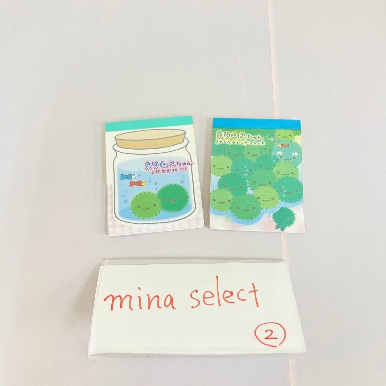 San-X Marimoko-chan Memo Pad Set 2 Notepad Stationery Green Marimo Kawaii Rare