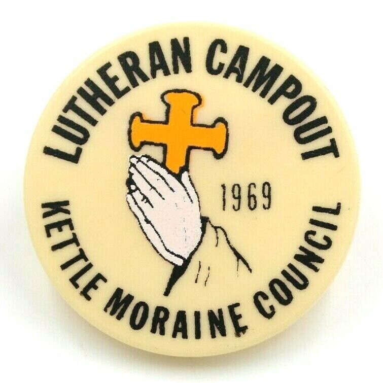 1969 Lutheran Campout Kettle Moraine Council Neckerchief Slide WI Boy Scouts BSA