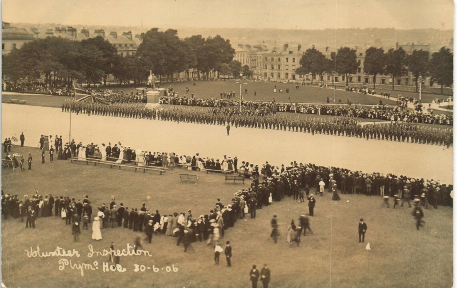 Plymouth Hoe. Volunteer Inspection 1906.