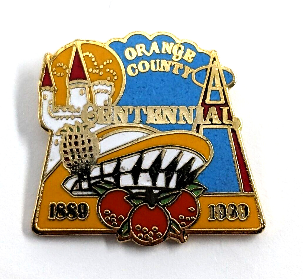 VTG Orange County California Centennial 1889-1989 100 Years Enamel Pin Souvenir
