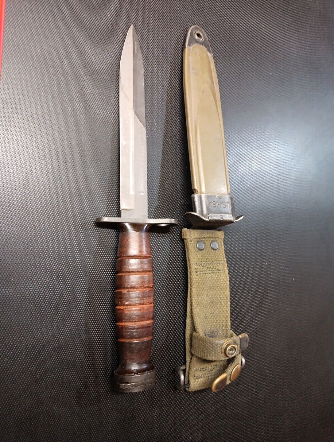WWII Imperial U.S.-M4 Bayonet with M8A1 Scabbard CLEAN NEARLY UNTOUCHED (K)