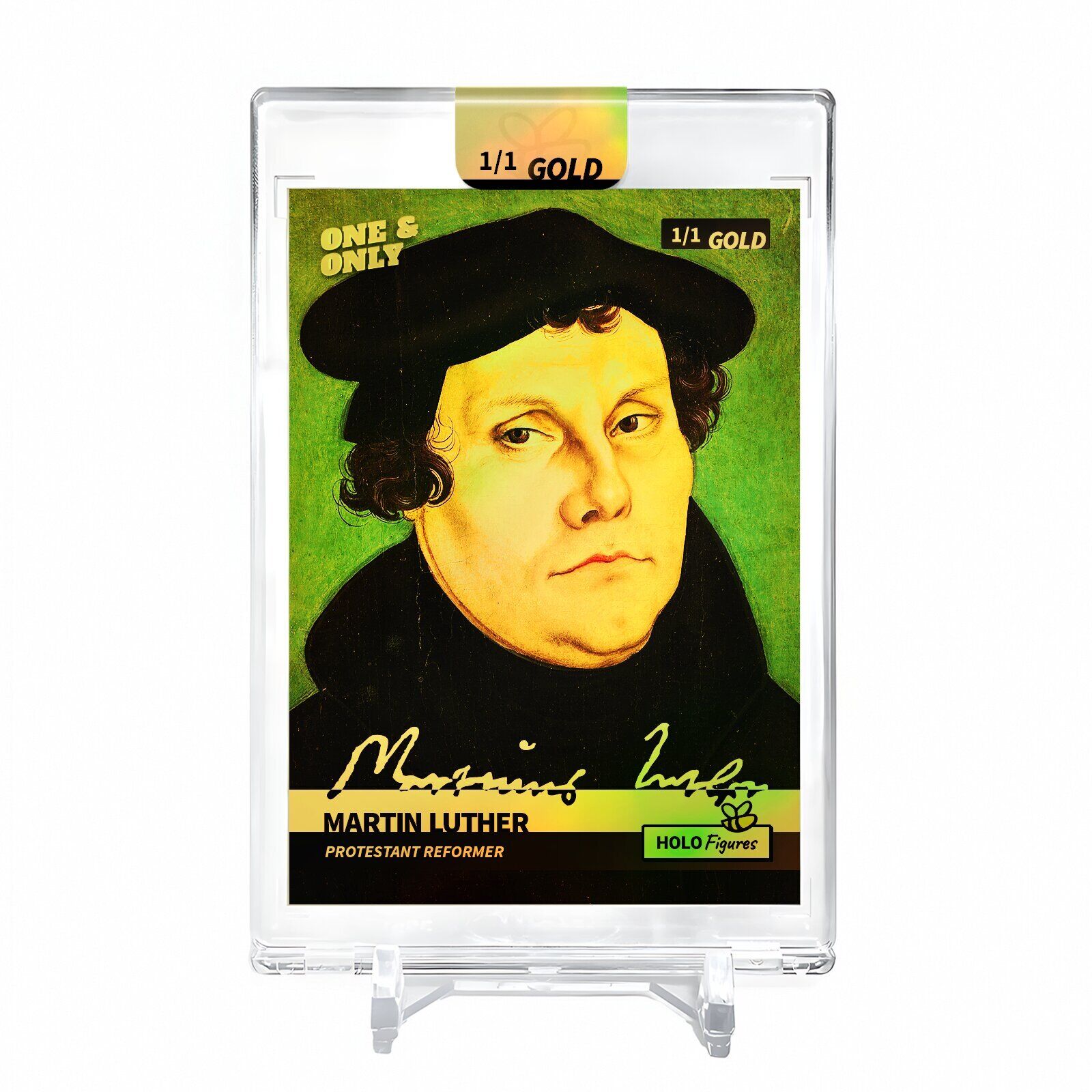 MARTIN LUTHER Holographic Art Card 2023 GleeBeeCo Holo Figures #MRPR *GOLD* 1/1