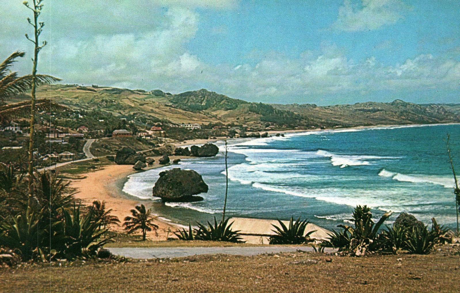 Bathsheba Coast Barbados West Indies Scenic View Beach Atlantic Ocean Postcard 