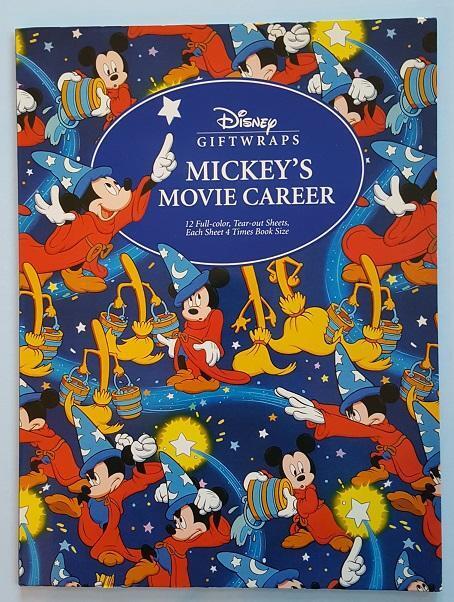 Mickey’s movie Career -  Disney Giftwraps in a soft cover book, Vintage