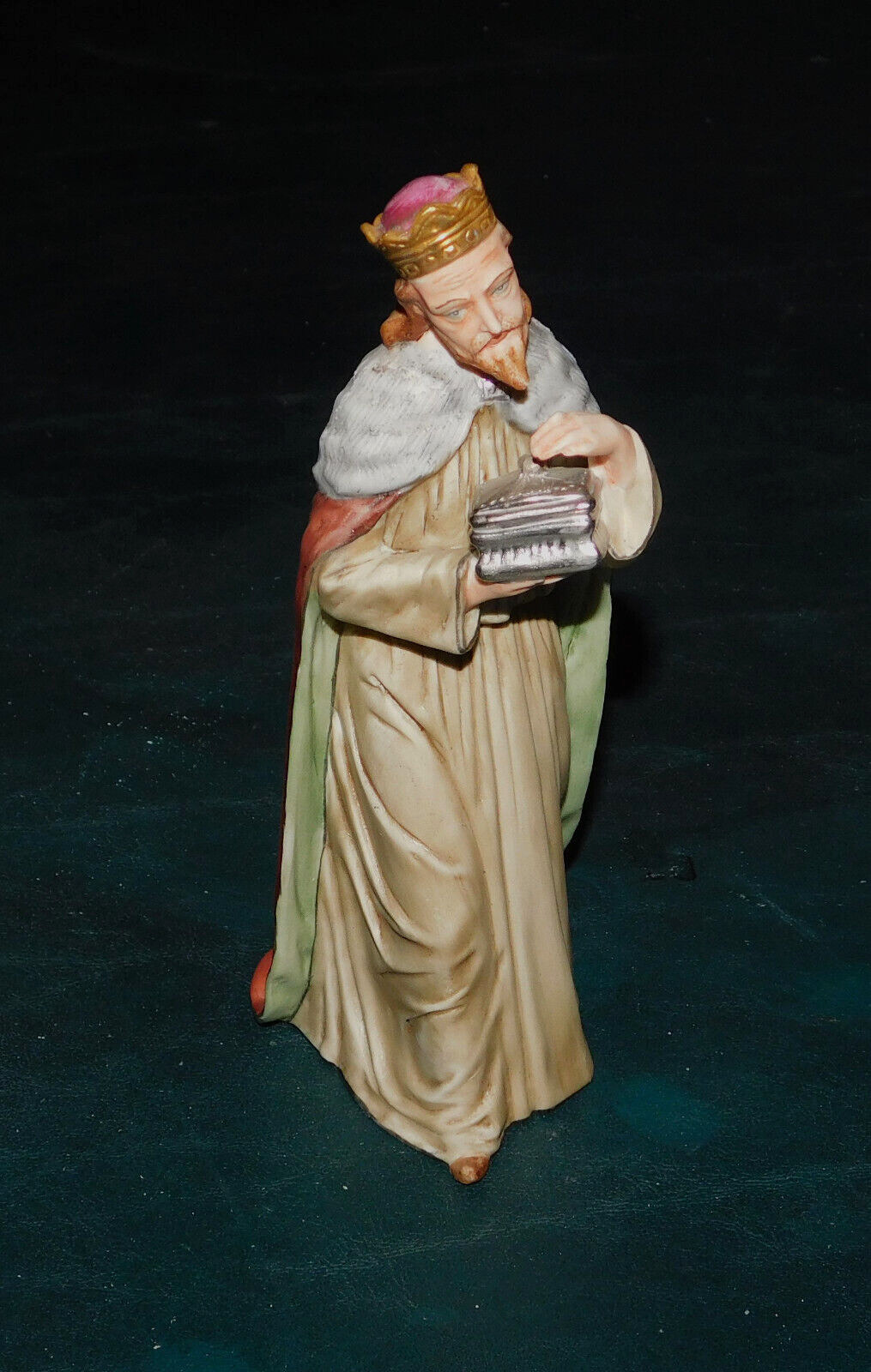 Danbury Mint England Standing Magi Wiseman w Crown Christmas Nativity Figurine