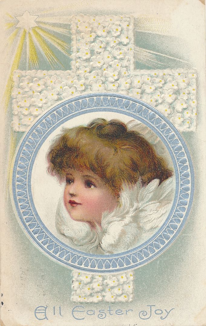 EASTER - Angel All Easter Joy Postcard - 1910