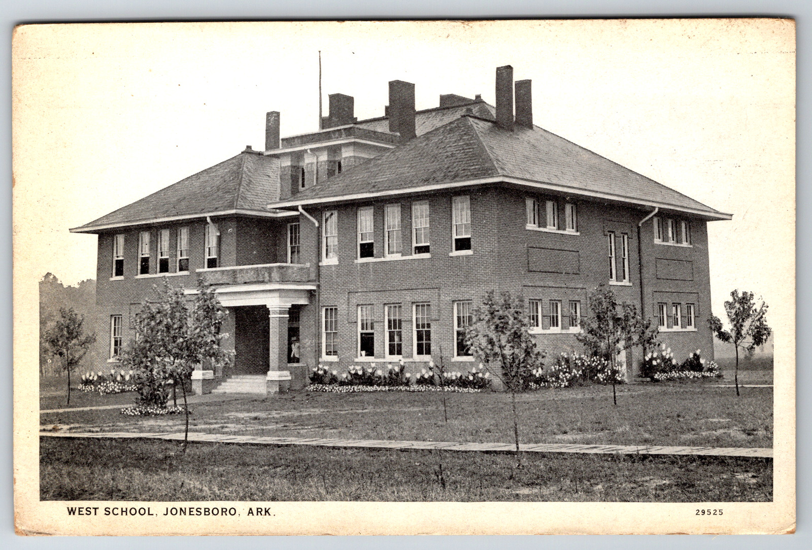 c1950s West School Jonesboro Arkansas View Vintage Postcard