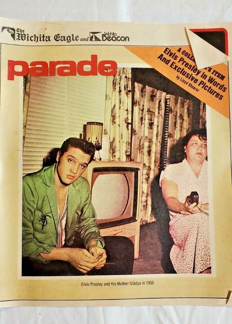 Parade Magazine from Wichita Eagle ELVIS PRESLEY in words and Exclusive Pictures