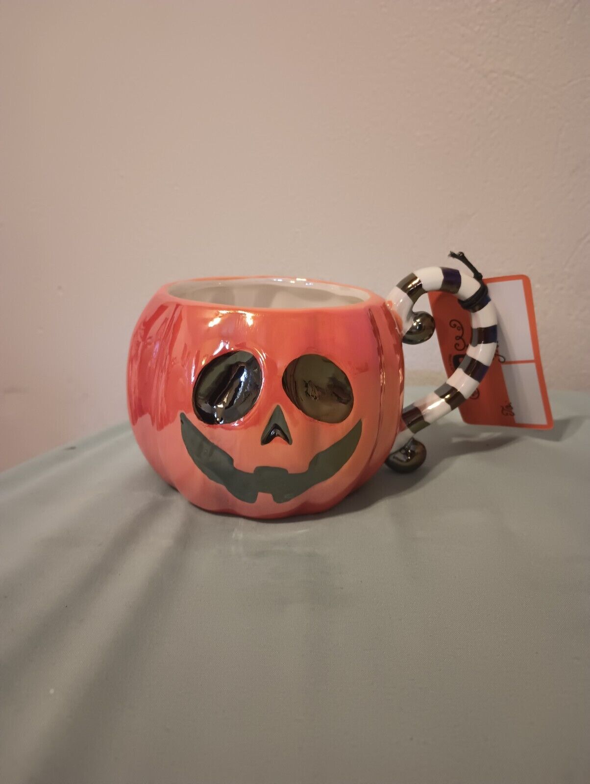 Iridescent Pumpkin Mug Halloween Nwt