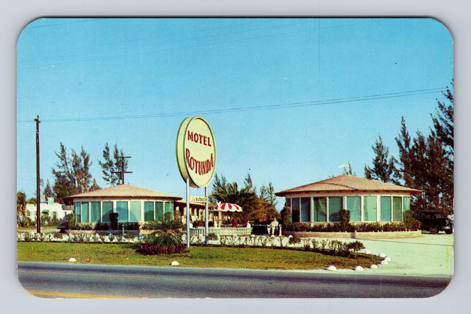 Miami FL-Florida, Rotunda Motel, Advertisement, Antique, Vintage Postcard