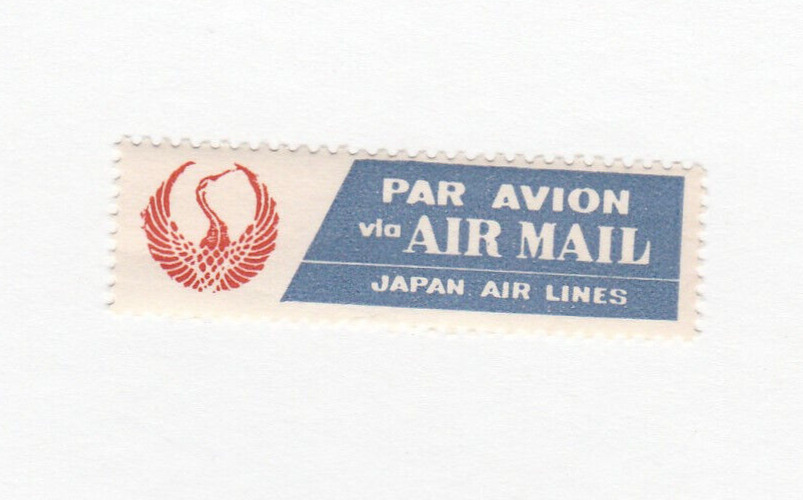 Japan Air Lines c1962 airmail label