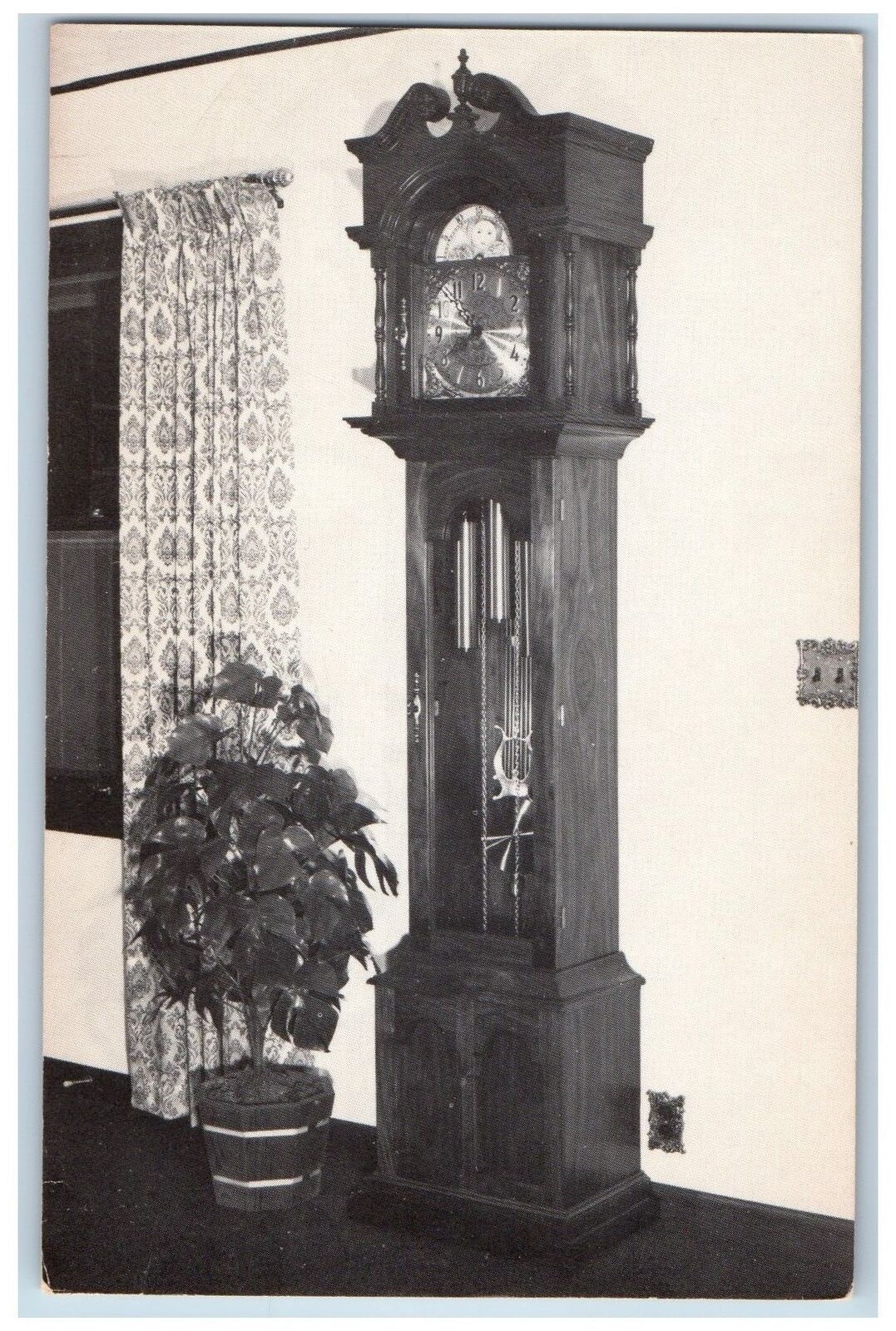 c1910\'s Ruble Clocks Handcrafted Stand Clock Woodburn Iowa IA Vintage Postcard