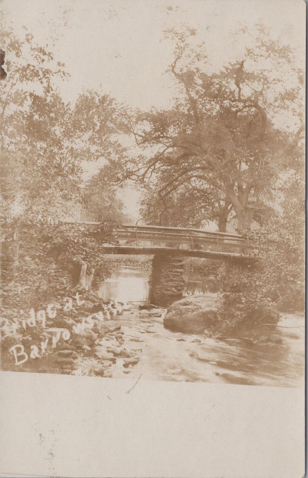 Witch Bridge Barrowsville Massachusetts 1908 RPPC Photo Postcard