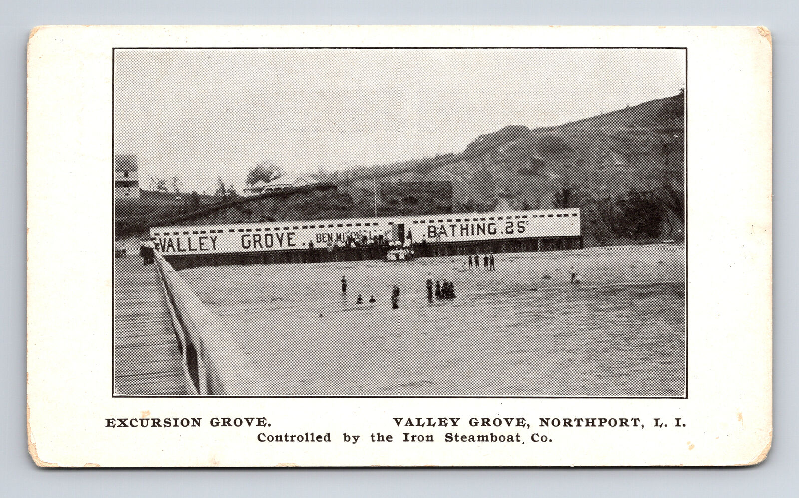 Excursion Grove Valley Grove Northport Long Island NY Iron Steamboat Co Postcard