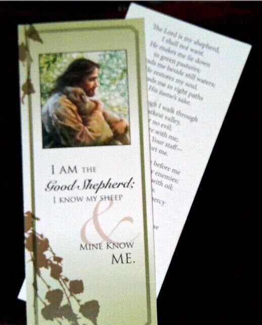 Jesus Christ Holy Card for Easter Prayer #21 Psalm 23 Lord is My Shepherd