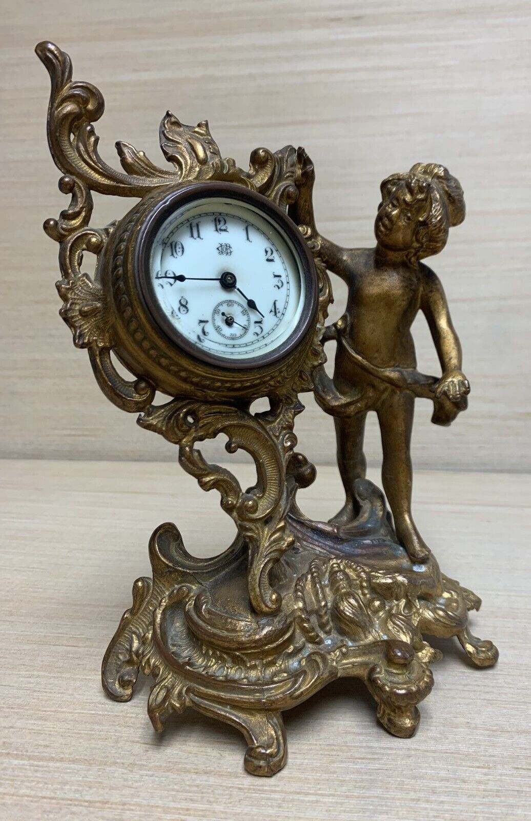 Jenning Brothers Art Nouveau Cherub Clock  (Clock Not Working) Bridgeford Conn