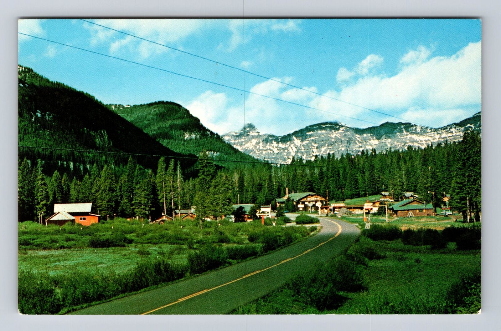 Silver Gate MT- Montana, Scenic View Of Road, Antique, Vintage c1984 Postcard