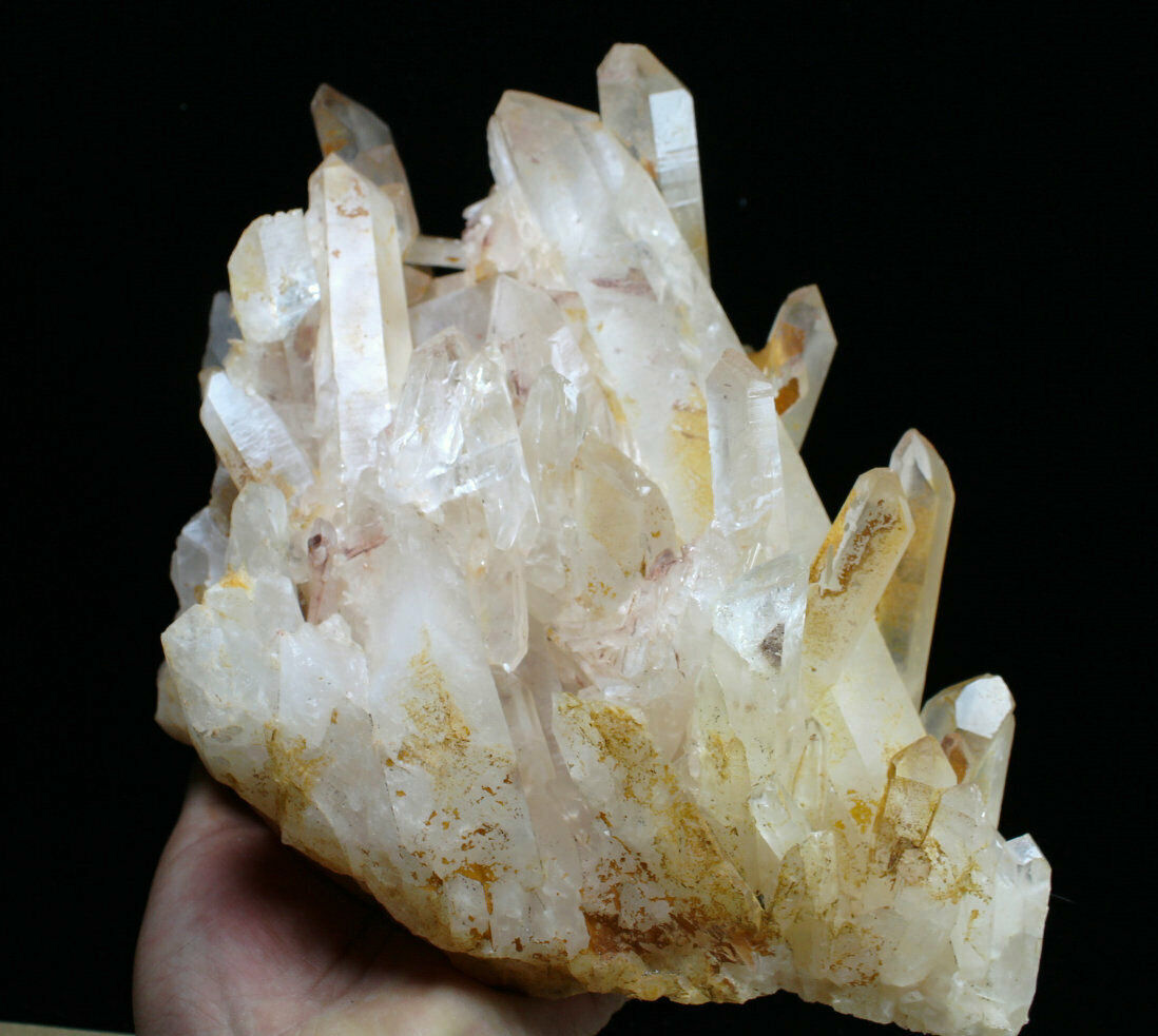 7.97lb Natural Beautiful white Quartz Crystal Cluster POINT Mineral Specimen