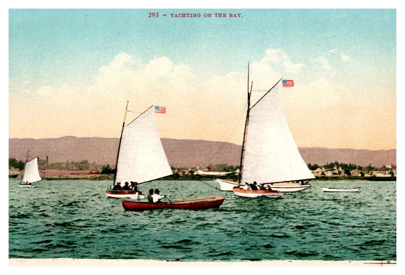 Yachting on the Bay San Francisco California Edw. H. Mitchell   Postcard #168