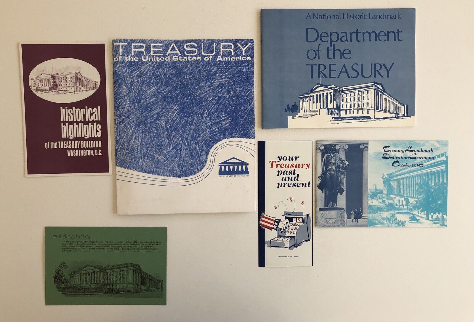 1970's Treasury Of The United States Folder and Brochures