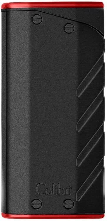 Colibri Torque Double Jet Flame Cigar Lighter - Black and Red - New