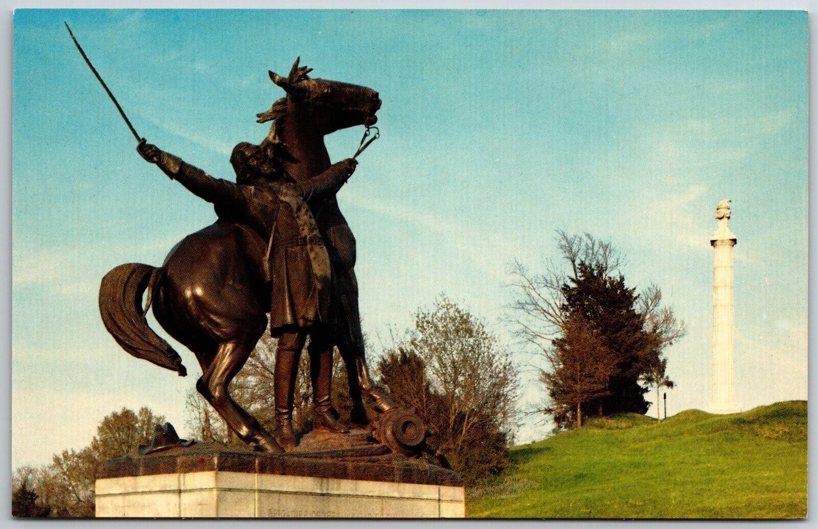 Vicksburg MS- Mississippi, General Tilghman Statue, Vintage Postcard