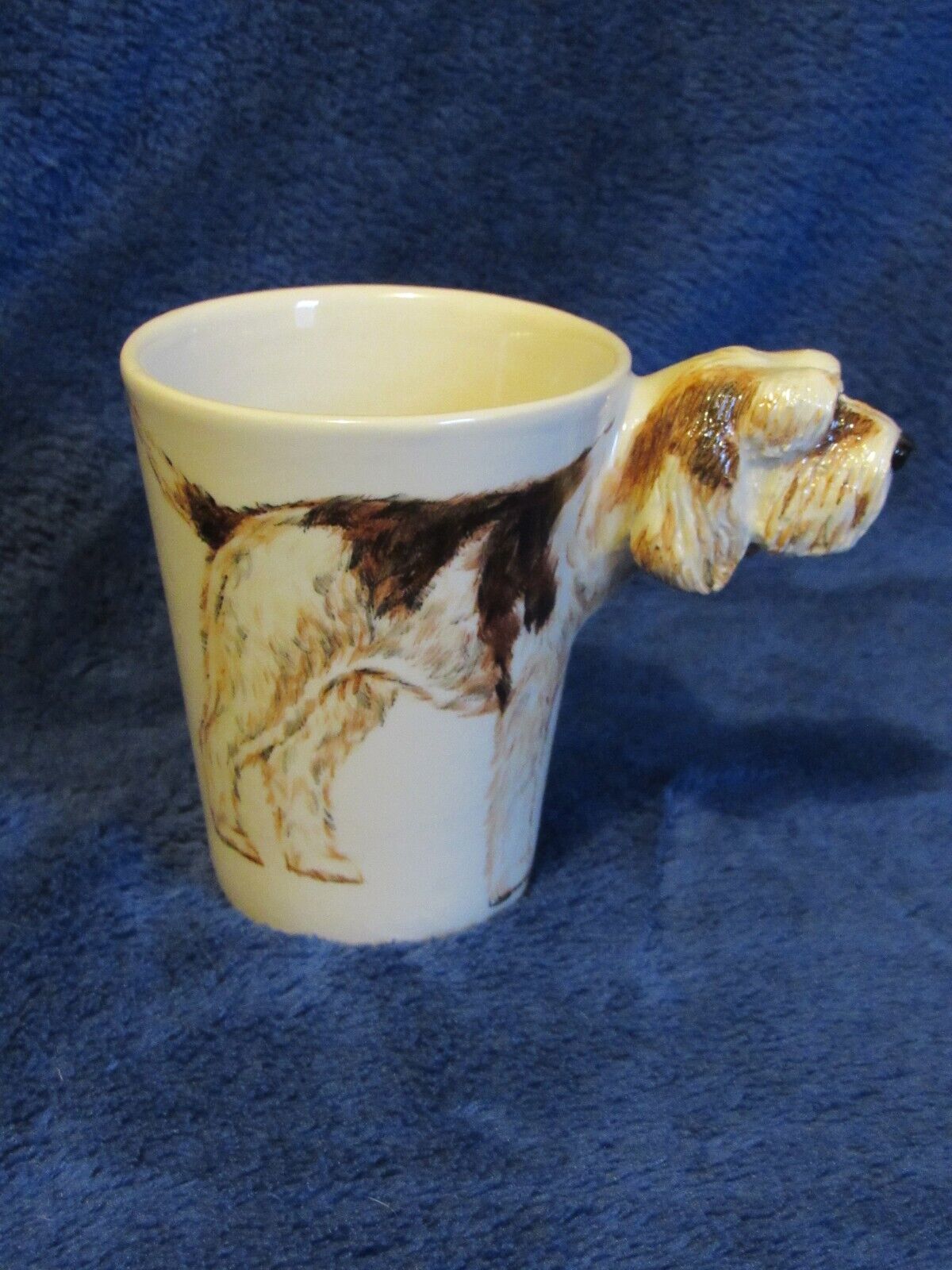 Blue Witch Italian Spinone Figural Handle Dog Mug Excellent