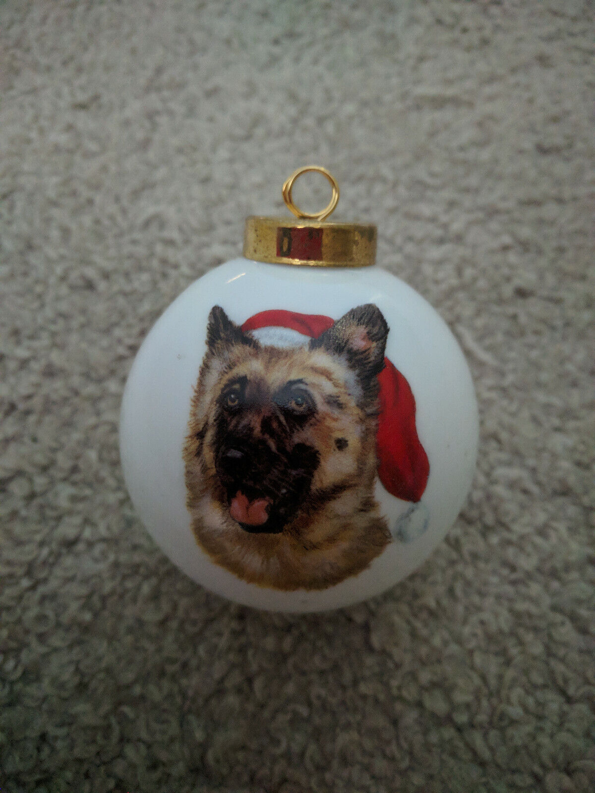New Christmas German Shepherd Dog Pet ball ornament 3” diameter