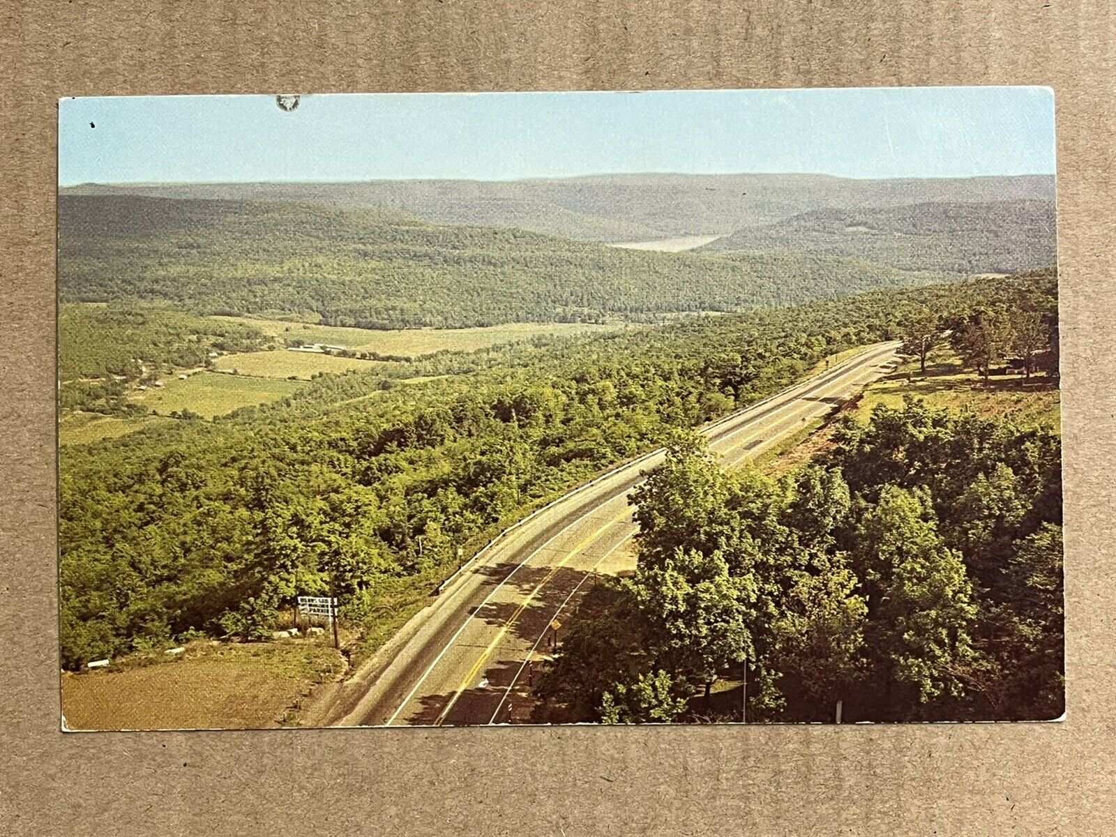 Postcard Arkansas Boston Mountains Panoramic Aerial View Old Vintage AR PC