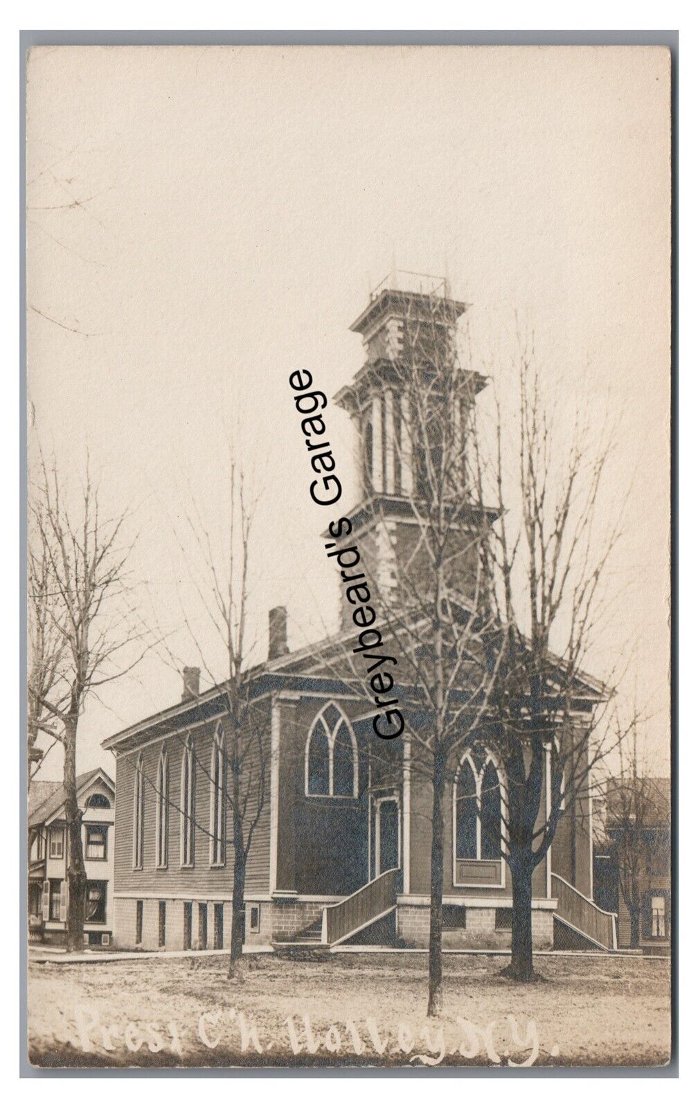 RPPC Presbyterian Church HOLLEY NY New York Real Photo Postcard