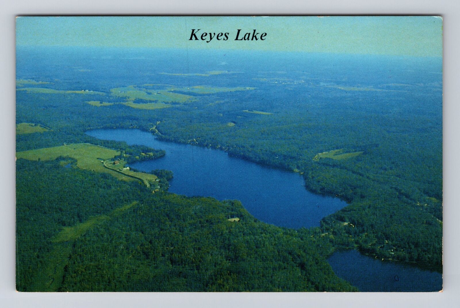 Florence WI-Wisconsin, Aerial Of Keyes Lake, Antique, Vintage Souvenir Postcard