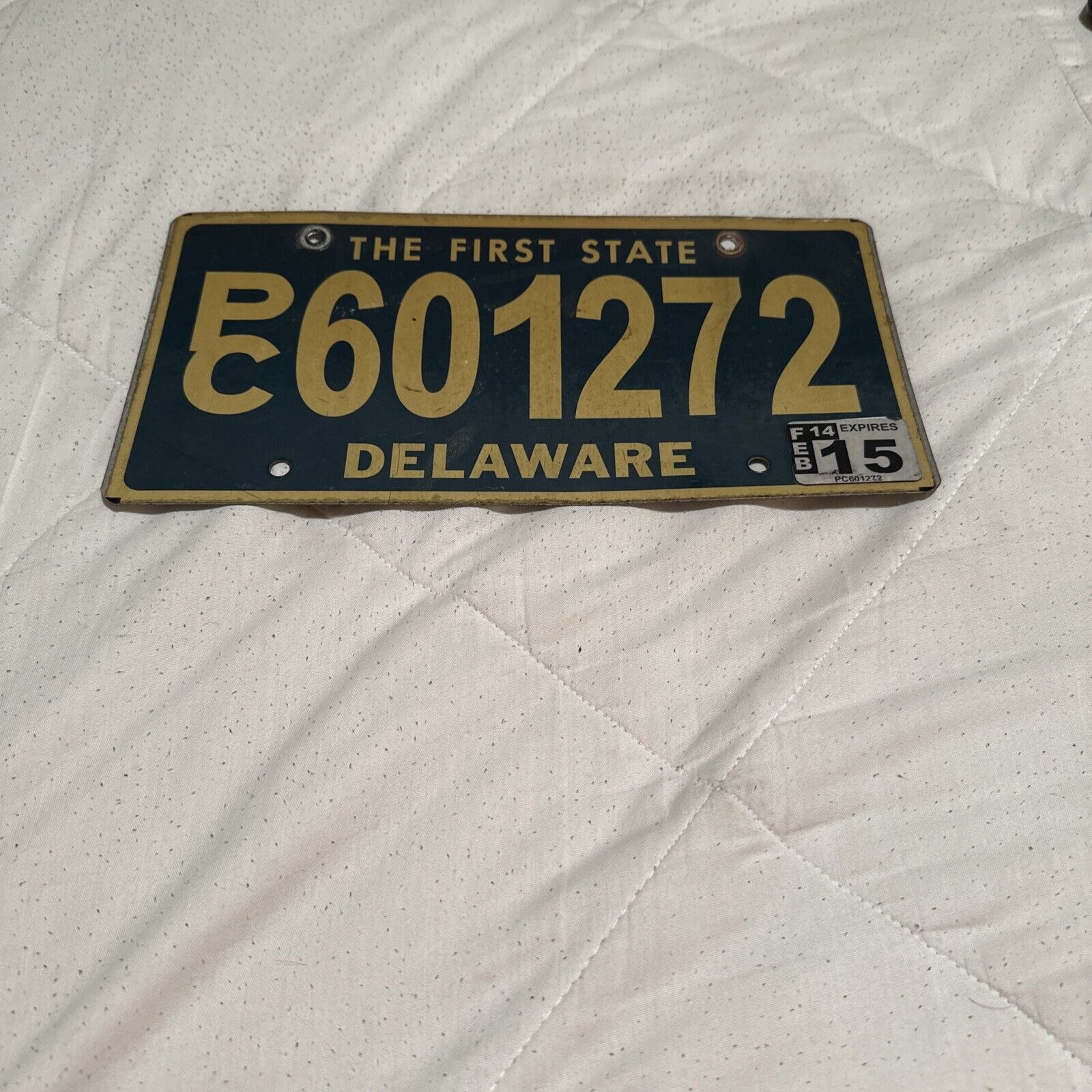 Delaware License Plate 2015