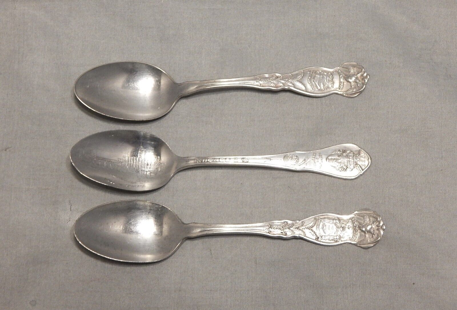 Williams Rogers Silver Plate Spoon Chicago Worlds Fair 1933, Florida & N. Jersey