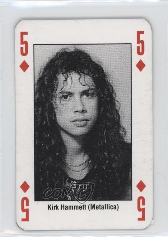 1993 Kerrang Magazine The King of Metal Playing Cards Kirk Hammett #5D 00em