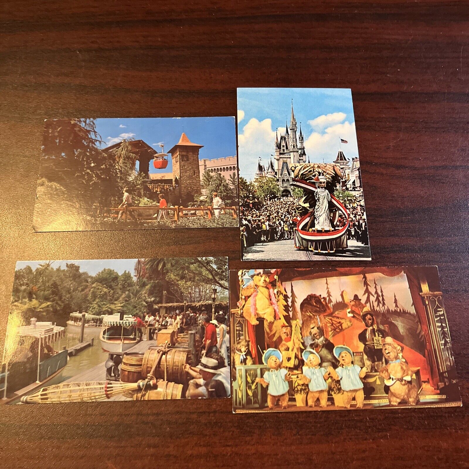 Lot Of 4 Vintage Walt Disney World Disneyland Postcards