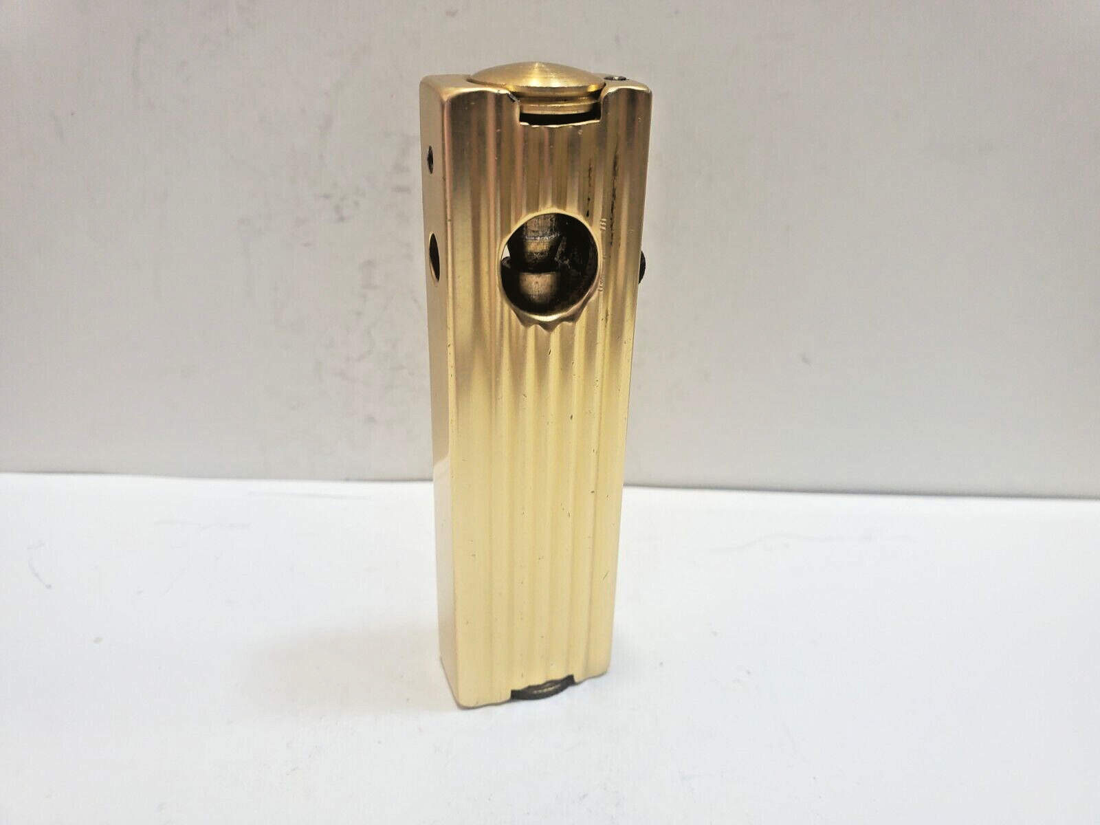 Vintage ROGERS Working Art Deco Aluminum Pipe Lighter, ENGLAND Gold Tone 6480/27