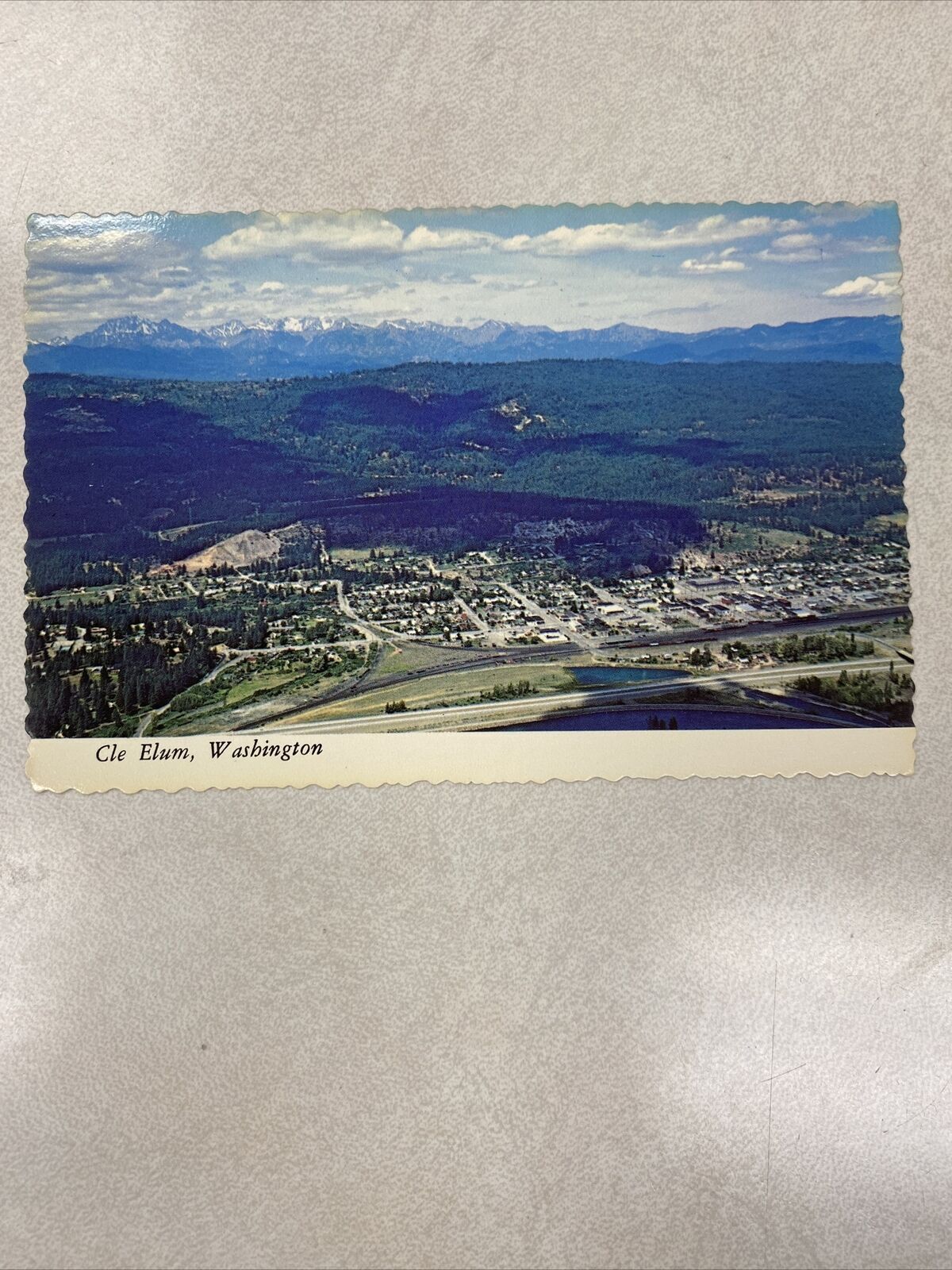 CLE ELUM Washington BIRD\'S EYE VIEW Postcard