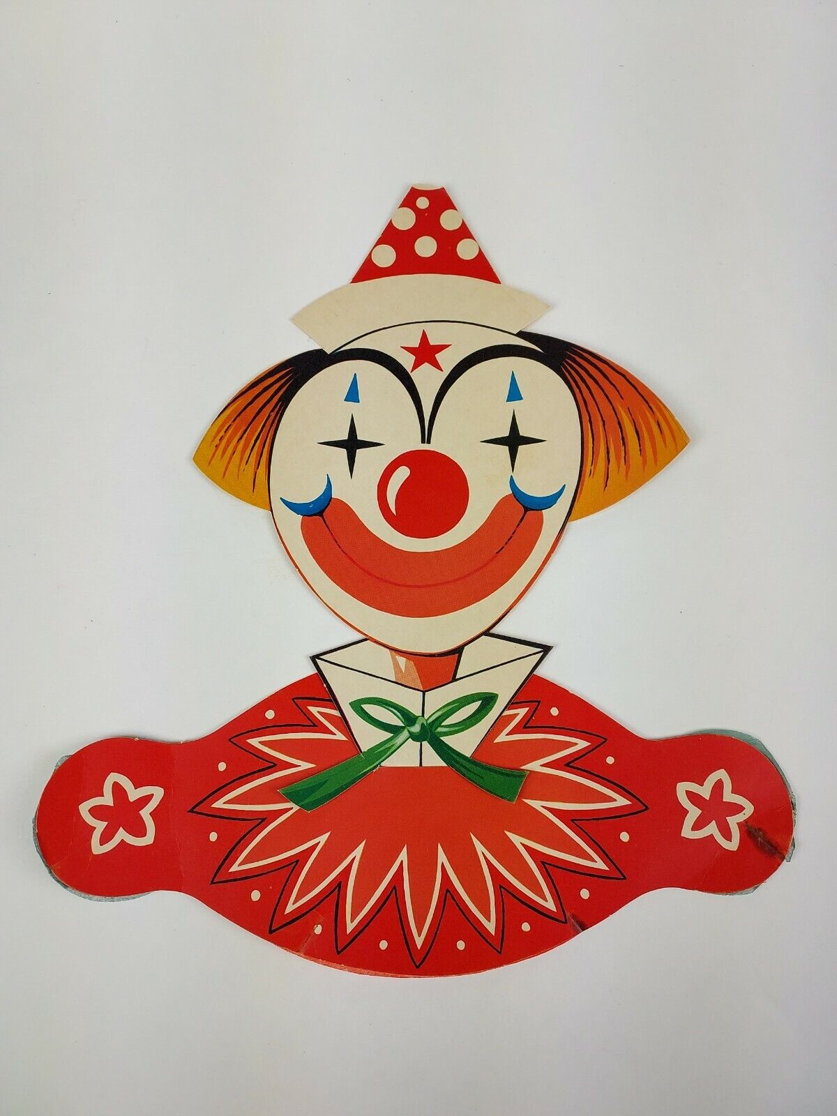 Vintage Clown Diecut C.1960s Incomplete 