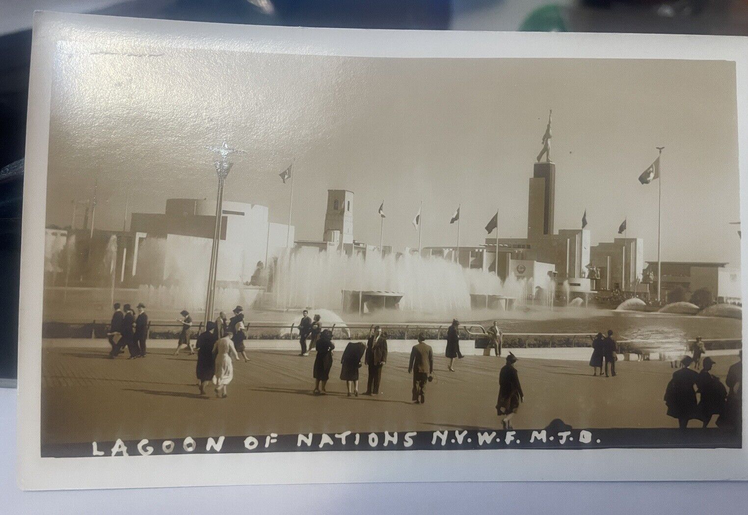 1940 Lagoon of Nations New York World's Fair NYWF RPPC Photo Postcard